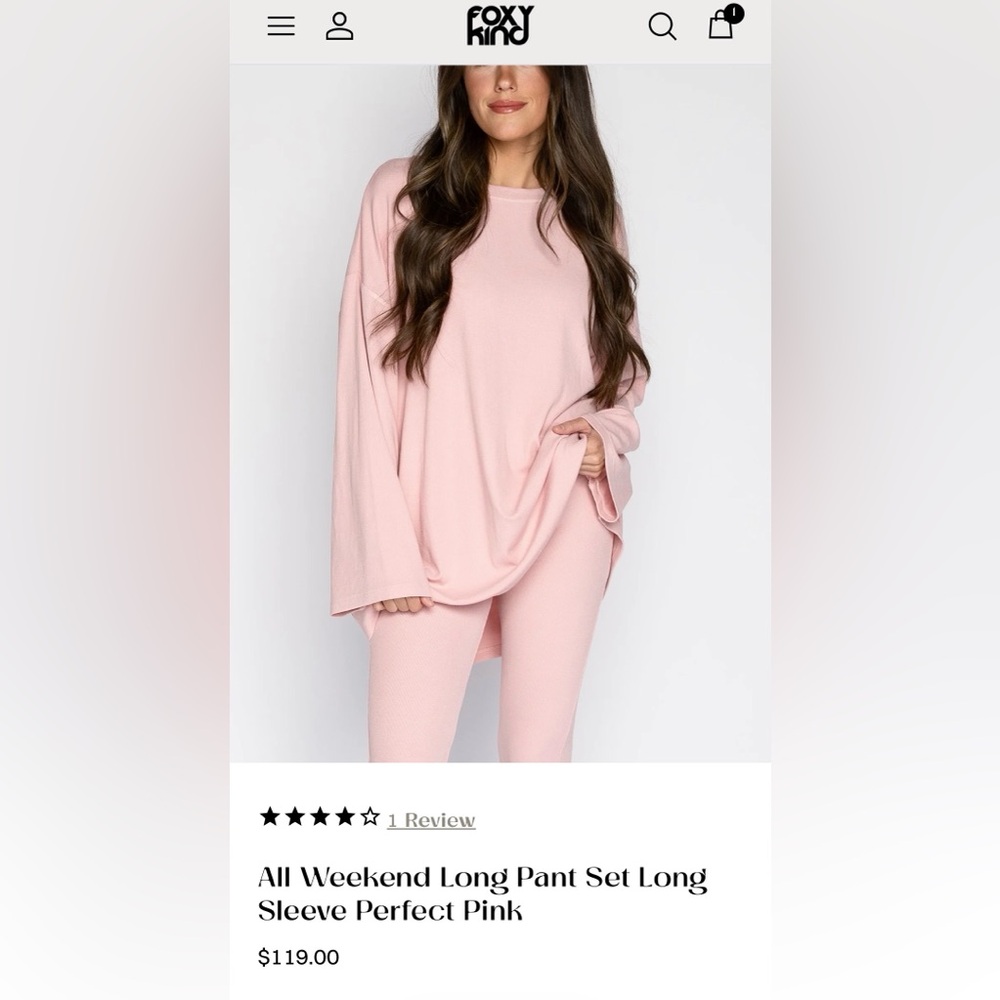 NWT Foxy Kind Women's All Weekend Long Pant Set